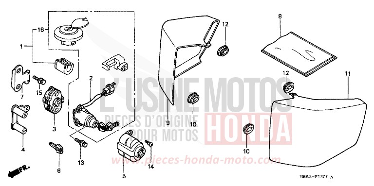 SIDE COVER for Shadow Aero PEARL IVORY CREAM (Y137G) from 1998